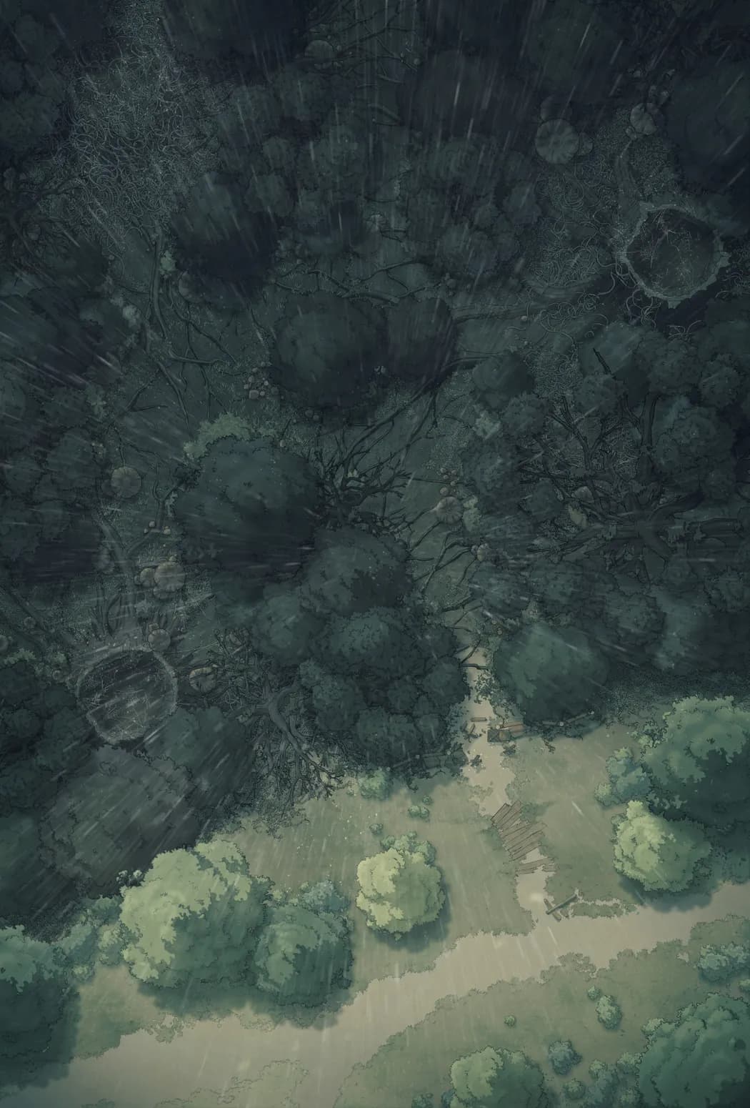 Dark Woods Edge map, Rain variant thumbnail