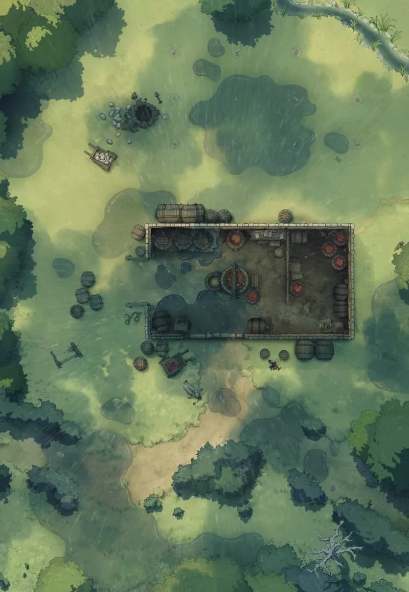 Ages of the Vale: Apple Press map, Indoors Rain variant thumbnail