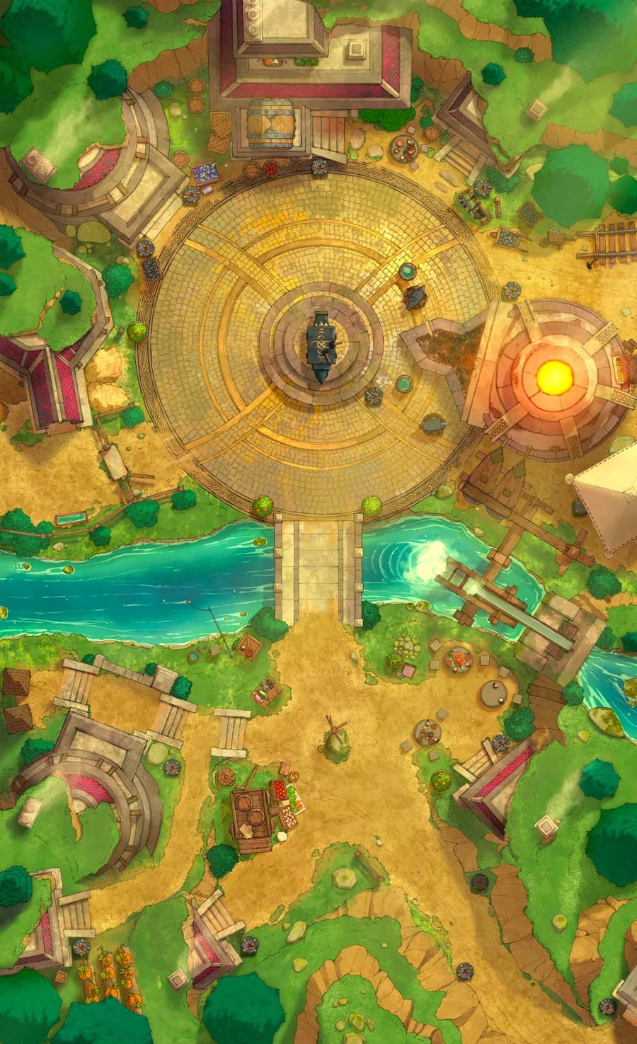 Overground Dwarven City Center map, Summer variant thumbnail