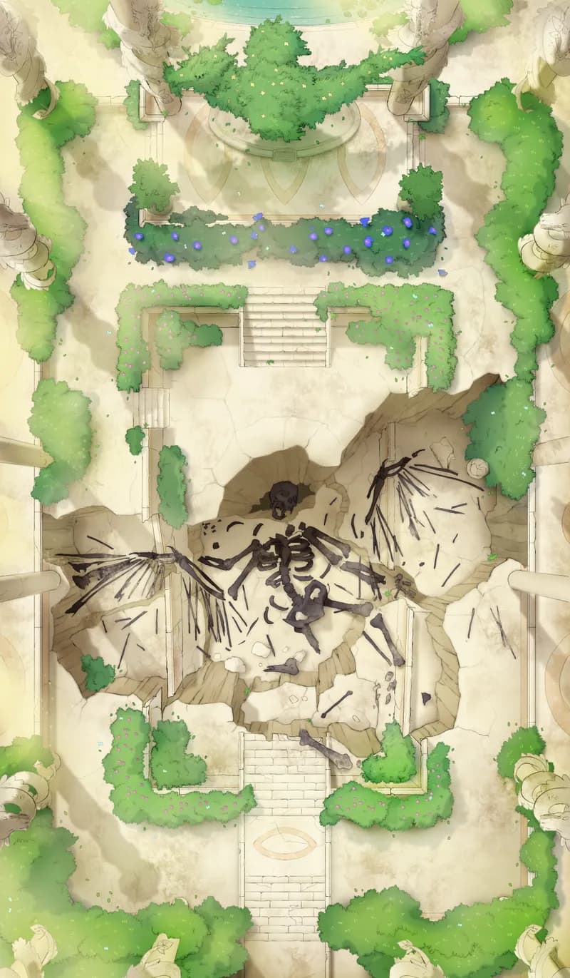 Ruined Courtyard map, Dark Angel Day variant thumbnail