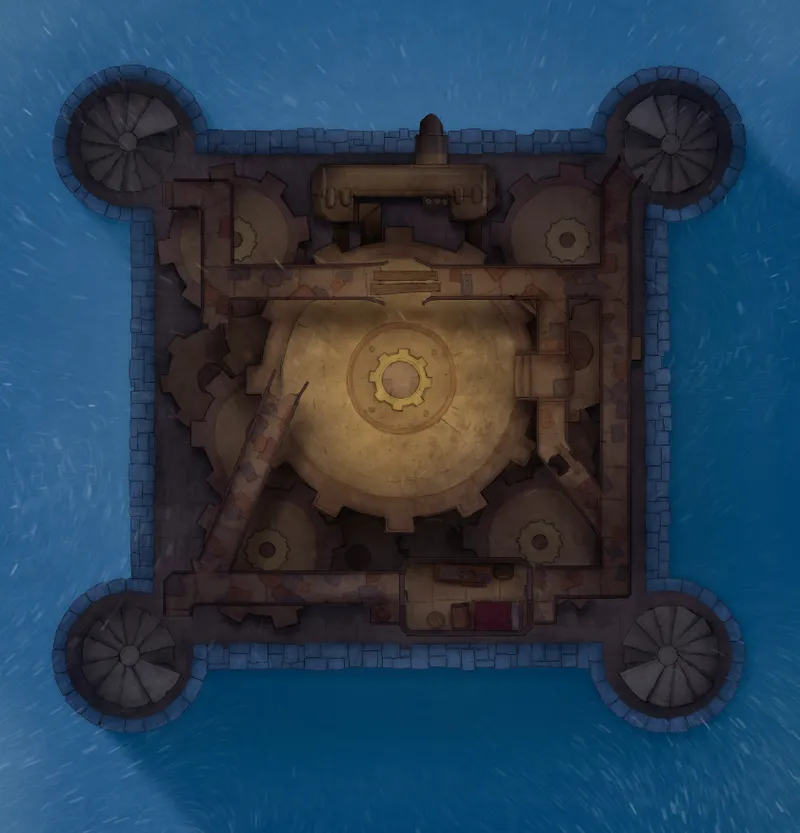 Grounded Castle map, Engine Room Night Snow variant thumbnail