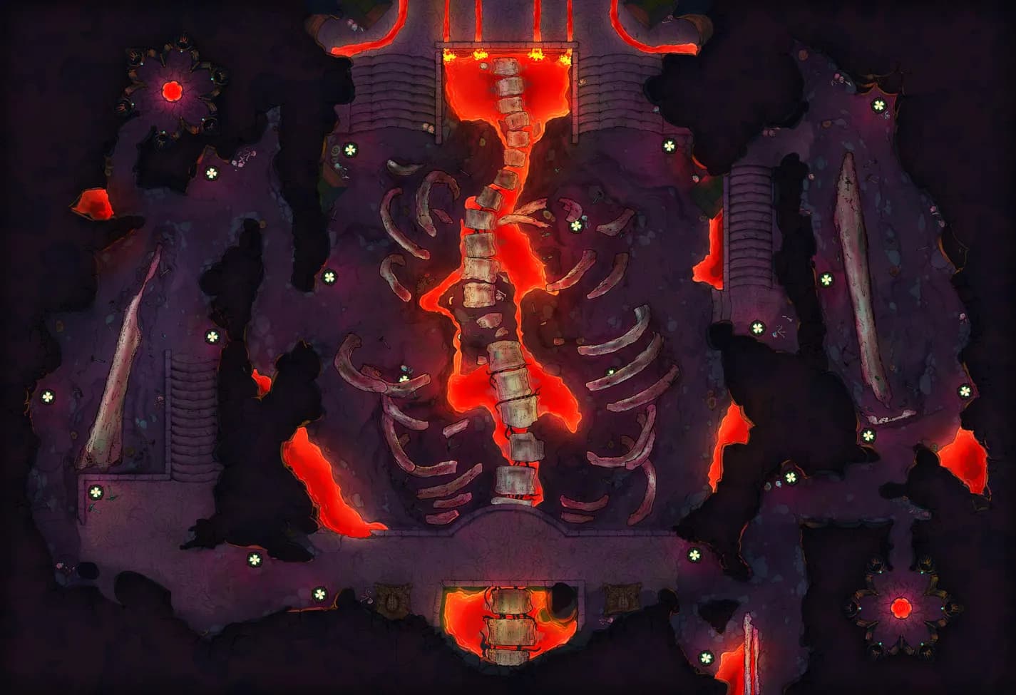 Elder Brain Spine Mine map, Lava variant thumbnail
