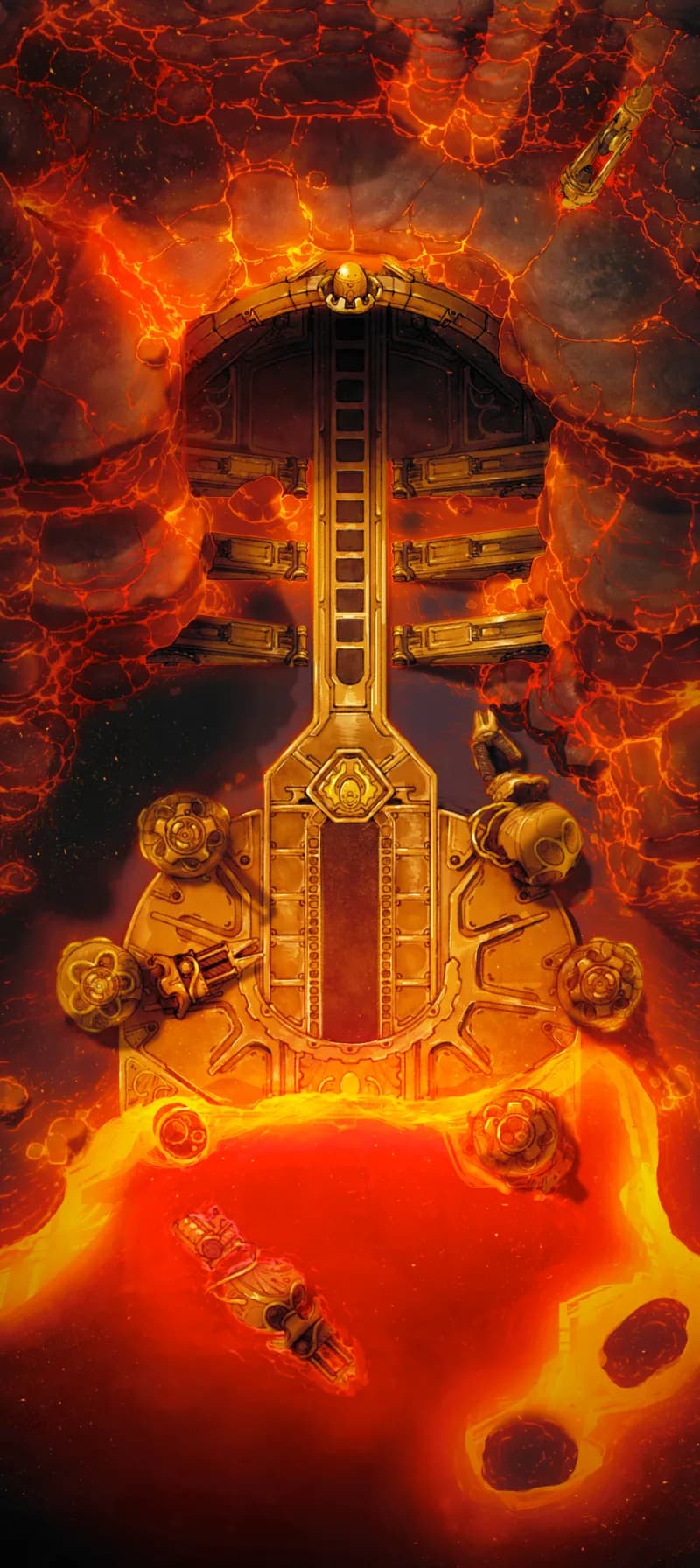 Clockwork Dragon Lair Exterior map, Volcanic variant