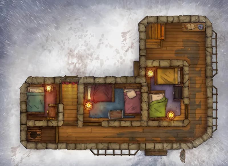 City Streets map, Lonely Behir Upper Floor Snow variant thumbnail