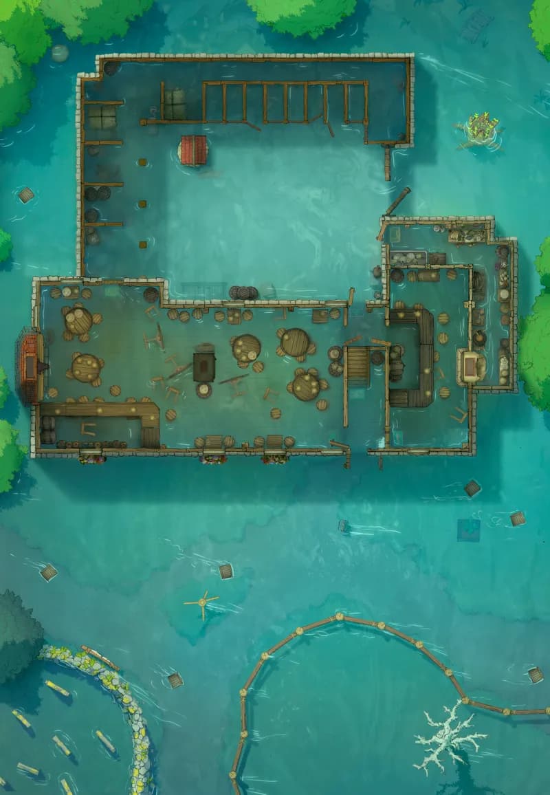 Ages of the Vale: Coaching House map, Indoor Flood variant thumbnail