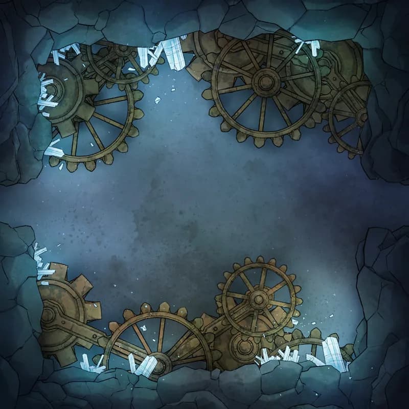 Modular Caves map, Crystal Caverns Cogs 01 variant thumbnail