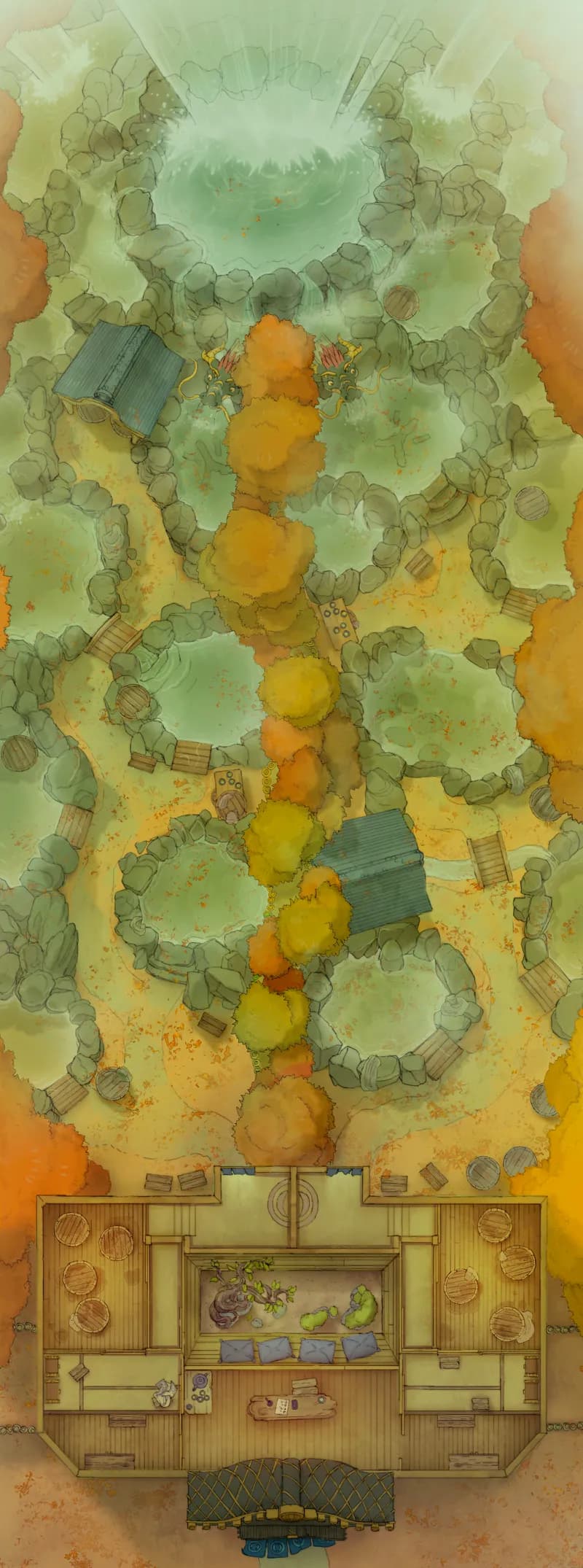Steamy Japanese Bathhouse map, Autumn Day variant thumbnail