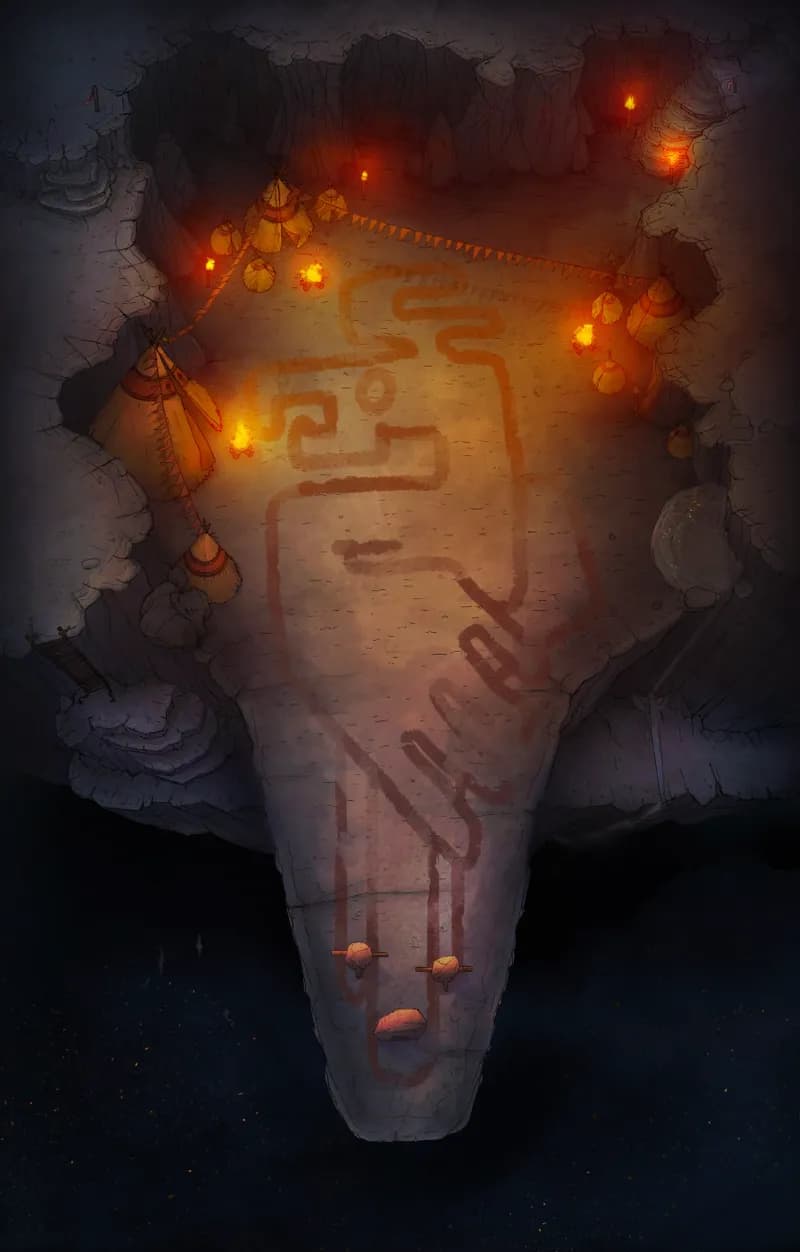 Mountaintop Altar map, Night Village variant thumbnail