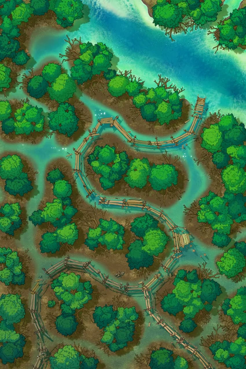 Mangrove Forest map, No Animals variant thumbnail