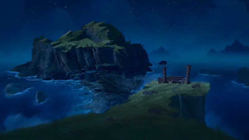 Rope Bridge Chasm map, Shipwreck Night variant