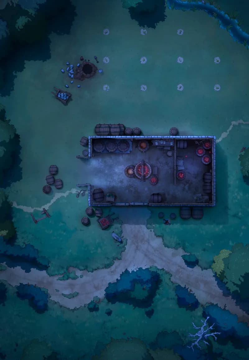 Ages of the Vale: Apple Press map, Indoors Well Digging Night variant thumbnail