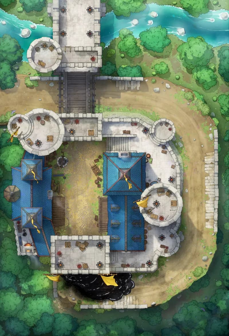 Riverwood Toll Castle map, Tar Spill variant thumbnail