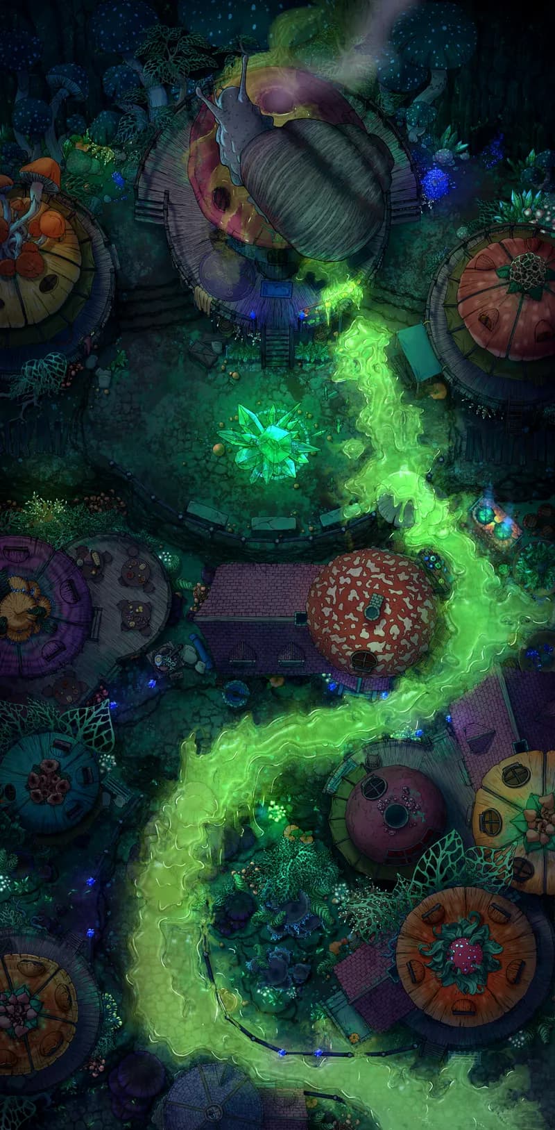 Gnome City Centre map, Snail Trail Night variant thumbnail