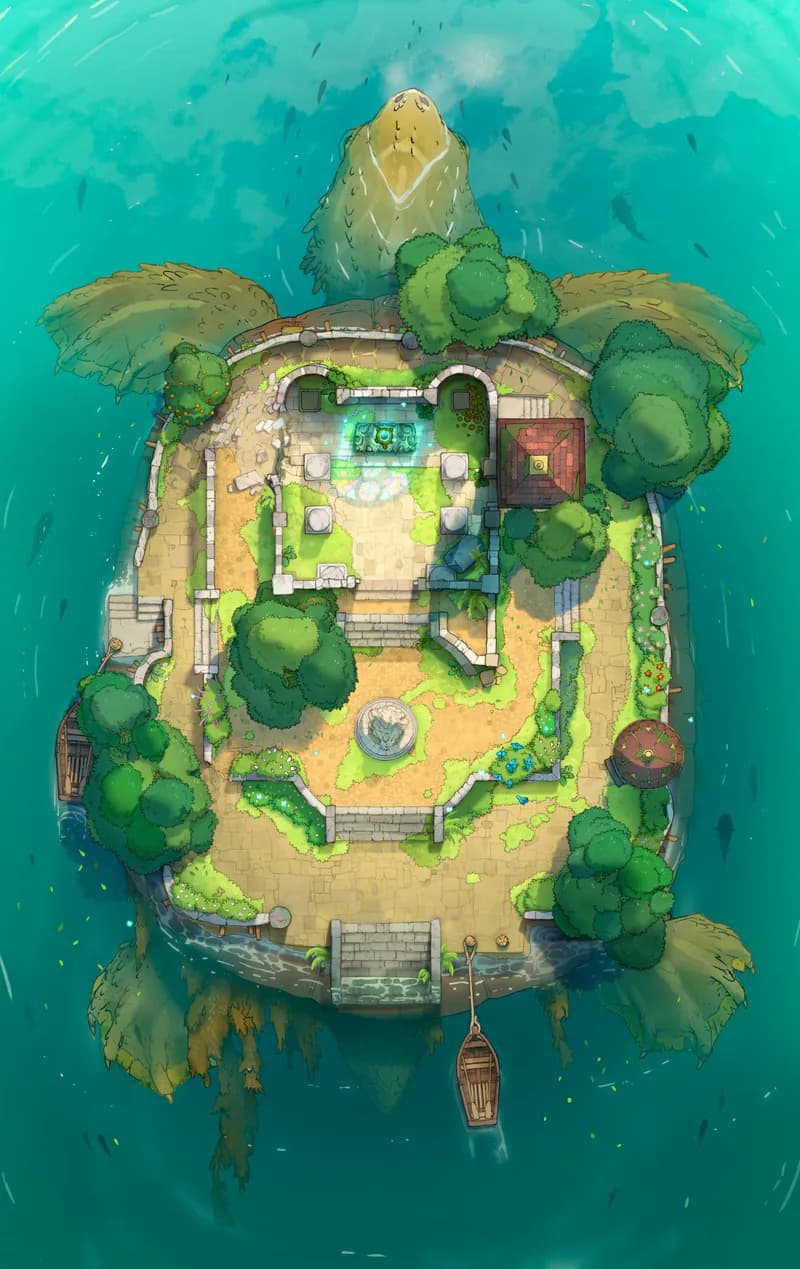 Tutelary Turtle Island map, Original Day variant