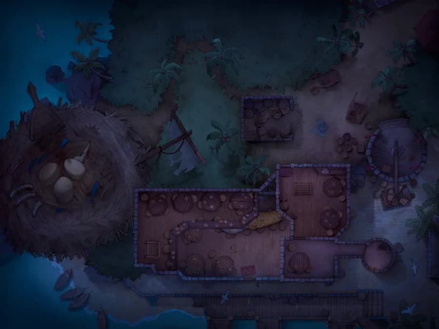 Pirate Port Tavern map, Roc Nest with Eggs Night variant thumbnail