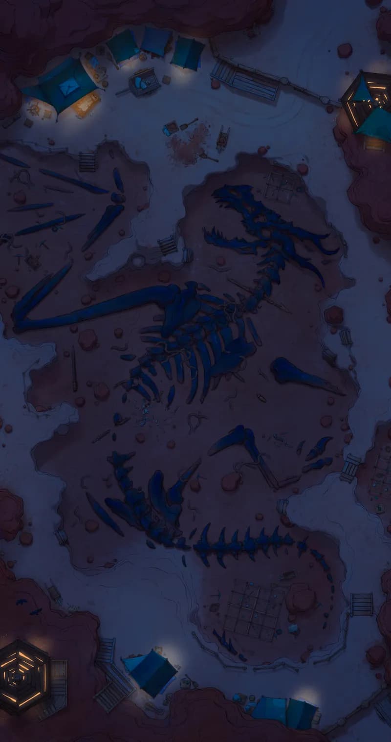 Archaeological Dig map, Night Light variant thumbnail