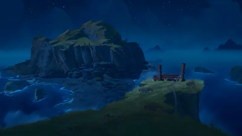 Rope Bridge Chasm map, Low Tide Night variant