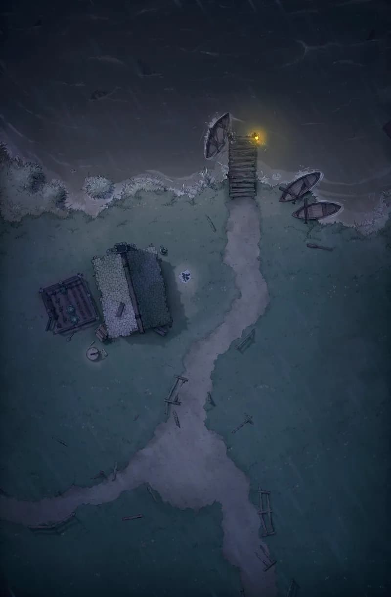Serene Lakeside map, Swollen River Night variant thumbnail