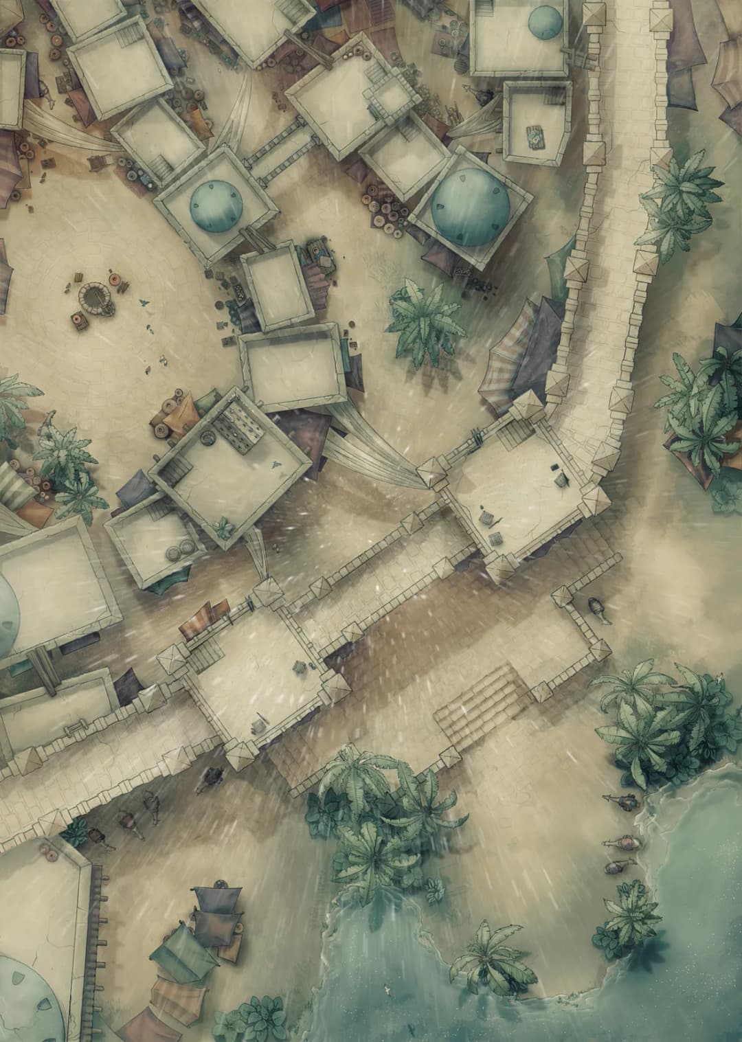 Oasis City map, Rain variant