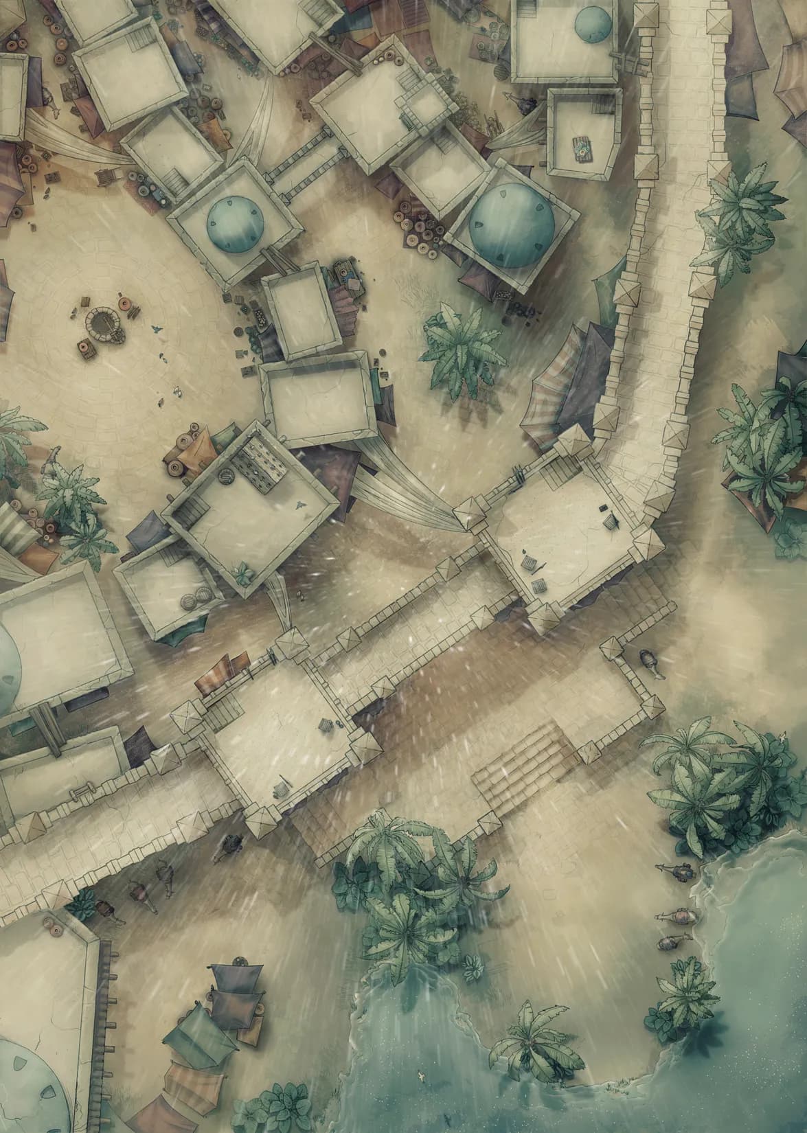 Oasis City map, Rain variant thumbnail