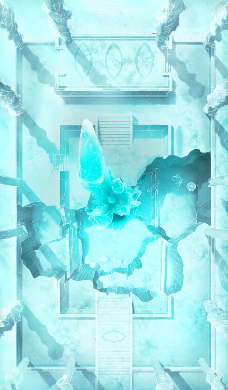 Ruined Courtyard map, Ice Temple variant thumbnail