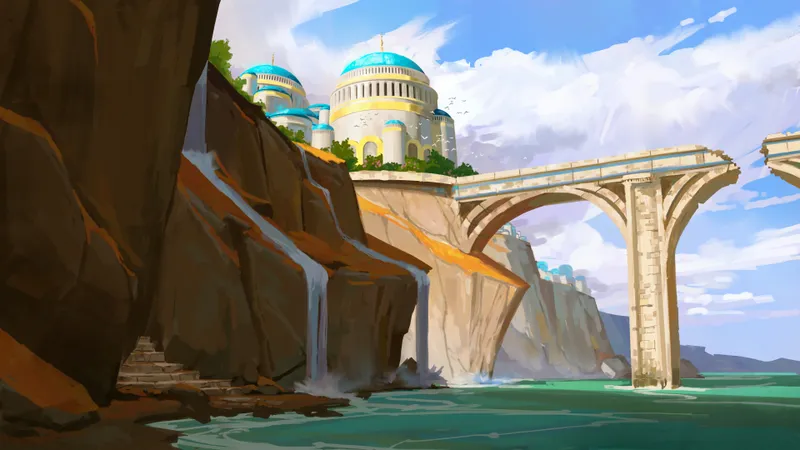 Djinn Gardens map, Collapsed Bridge No Gate Day variant
