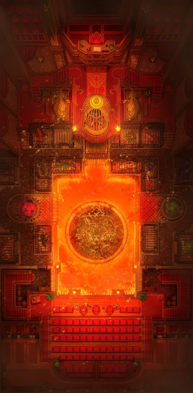 Monster Fighting Pit map, Lava variant