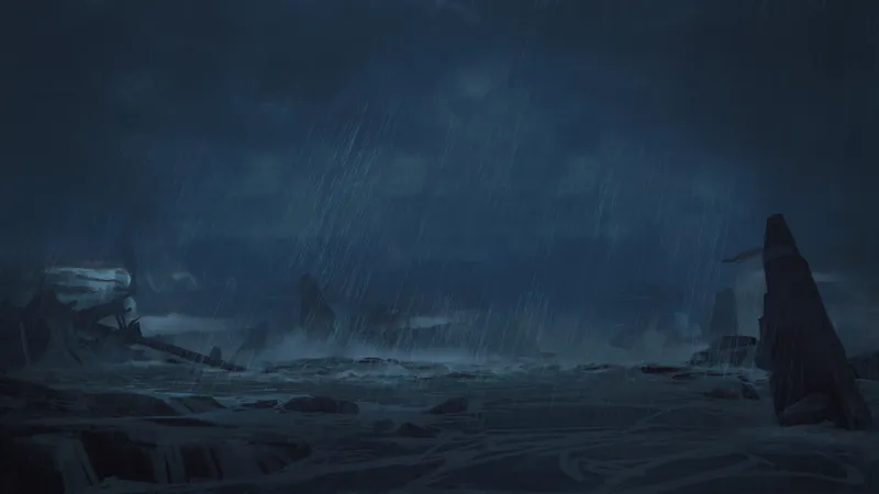 Harpy Cove map, No Stack Rain Night variant