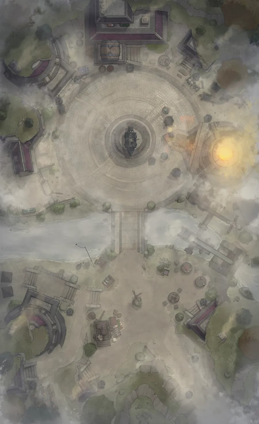 Overground Dwarven City Center map, Fog variant thumbnail