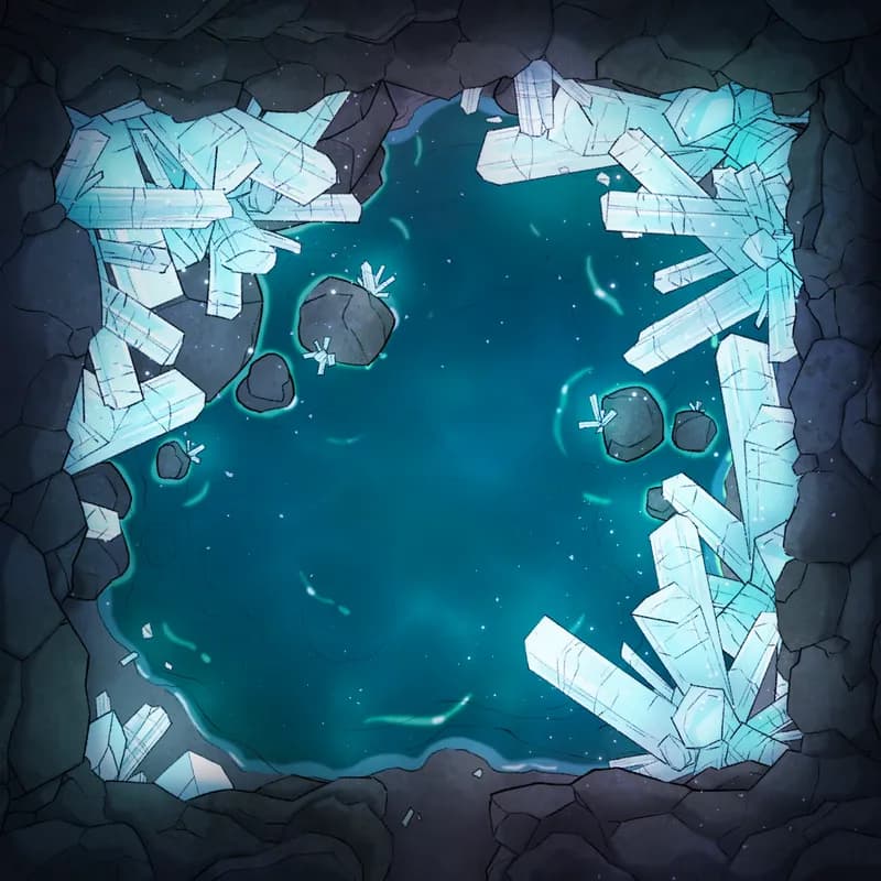 Modular Caves map, Crystal Caverns Spring variant thumbnail