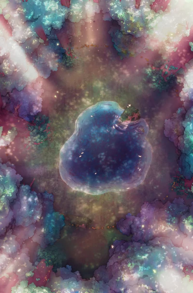 Overgrown Magic Forest map, Fae Pond Day variant thumbnail