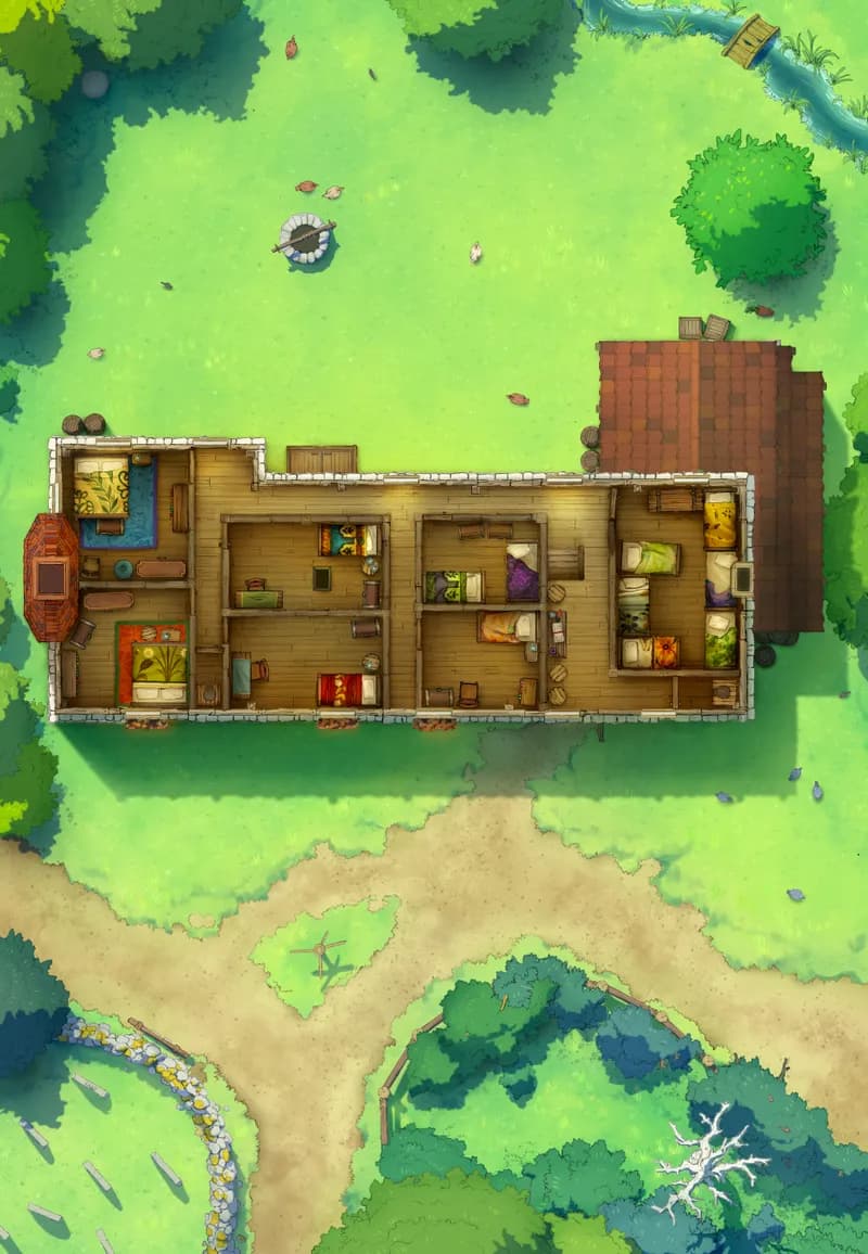 Ages of the Vale: Public House map, Upstairs Original Day variant thumbnail