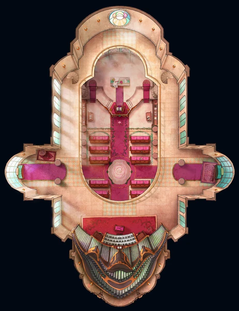 Solar Cathedral map, Rose Court Day Top Floor variant thumbnail