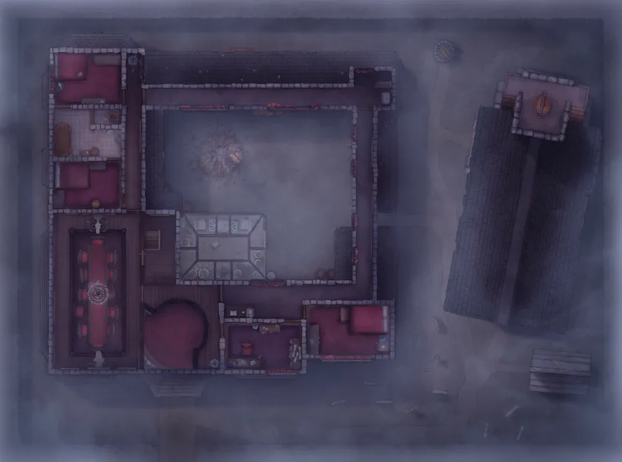 Vampire Mansion map, Fog Top Floor Day variant thumbnail