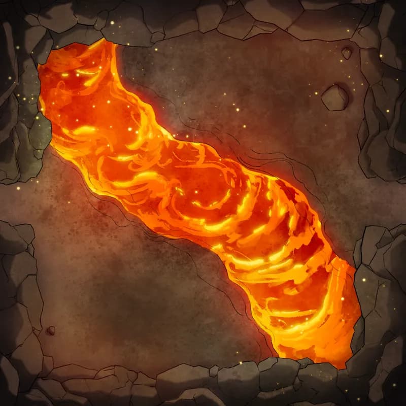 Modular Caves map, Lava Mines Stream variant thumbnail