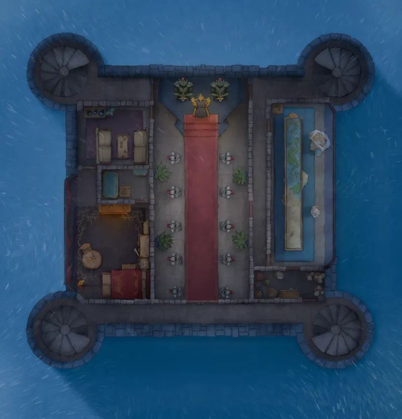 Grounded Castle map, Throne Night Snow variant thumbnail