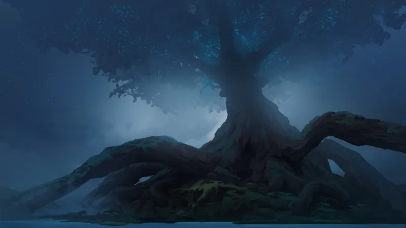 Yggdrasil Village map, Natural Night variant