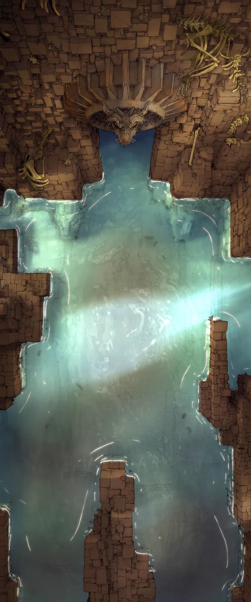 Dracolich Lair map, Flooded variant thumbnail