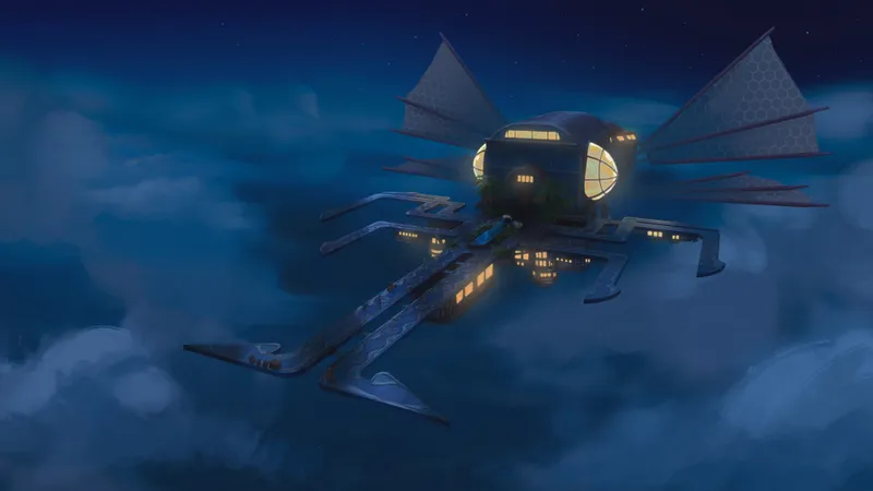 Airship Port map, Single Ship Night variant