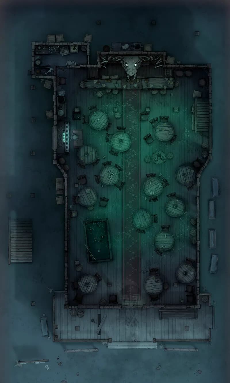 Wild West Saloon map, Ground Floor Haunted Night variant thumbnail