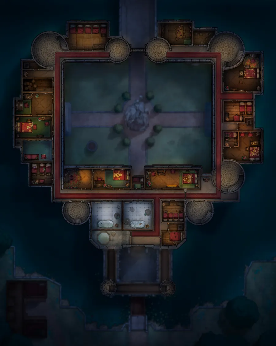 Palace Outer Court map, Second Floor Original Lights On Night variant thumbnail
