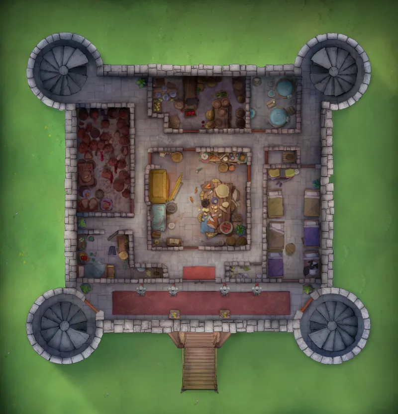 Grounded Castle map, Servants Quarters Day Original variant thumbnail