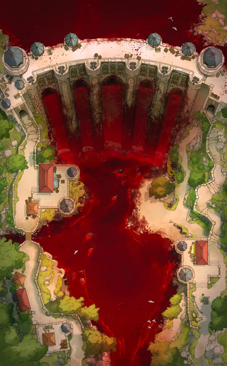 Fortified Dam map, Blood River variant thumbnail