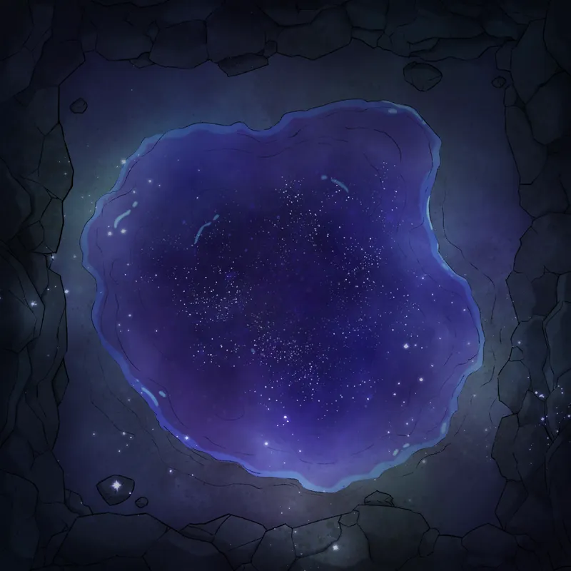 Modular Caves map, Underwater Springs Cosmic Pond variant thumbnail
