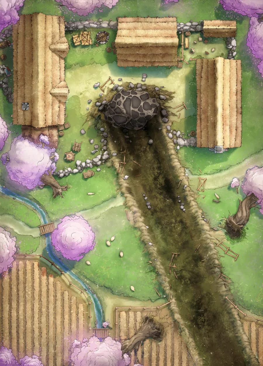 Impact Site map, Meteor Spring variant thumbnail