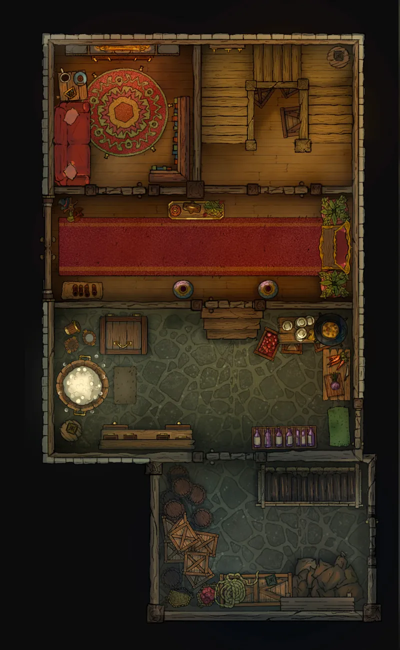 Wonderful Wizard Waterfall Interior map, First Floor Day variant thumbnail