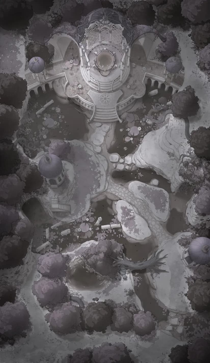 Nymph Fountain map, Shadowlands variant
