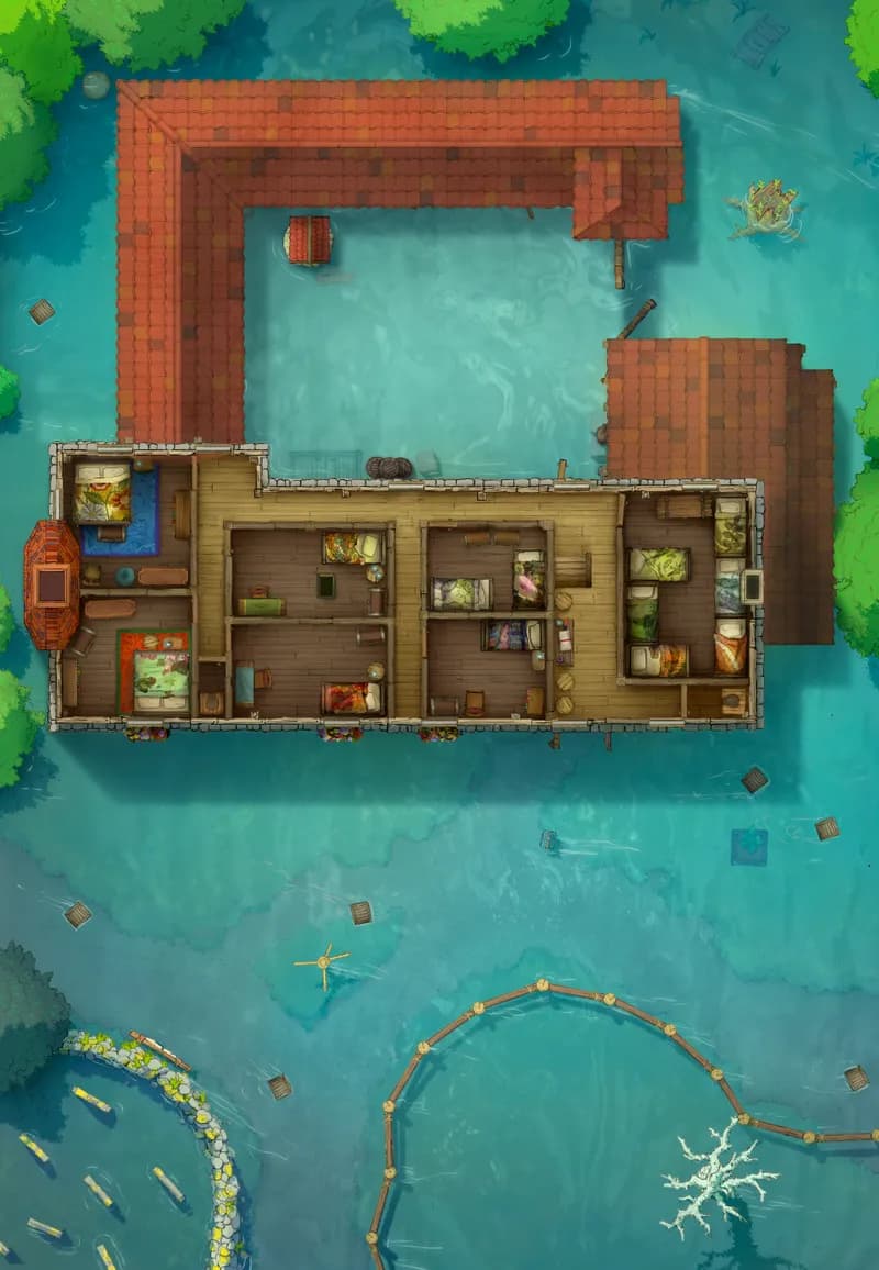 Ages of the Vale: Coaching House map, Upstairs Flood variant thumbnail