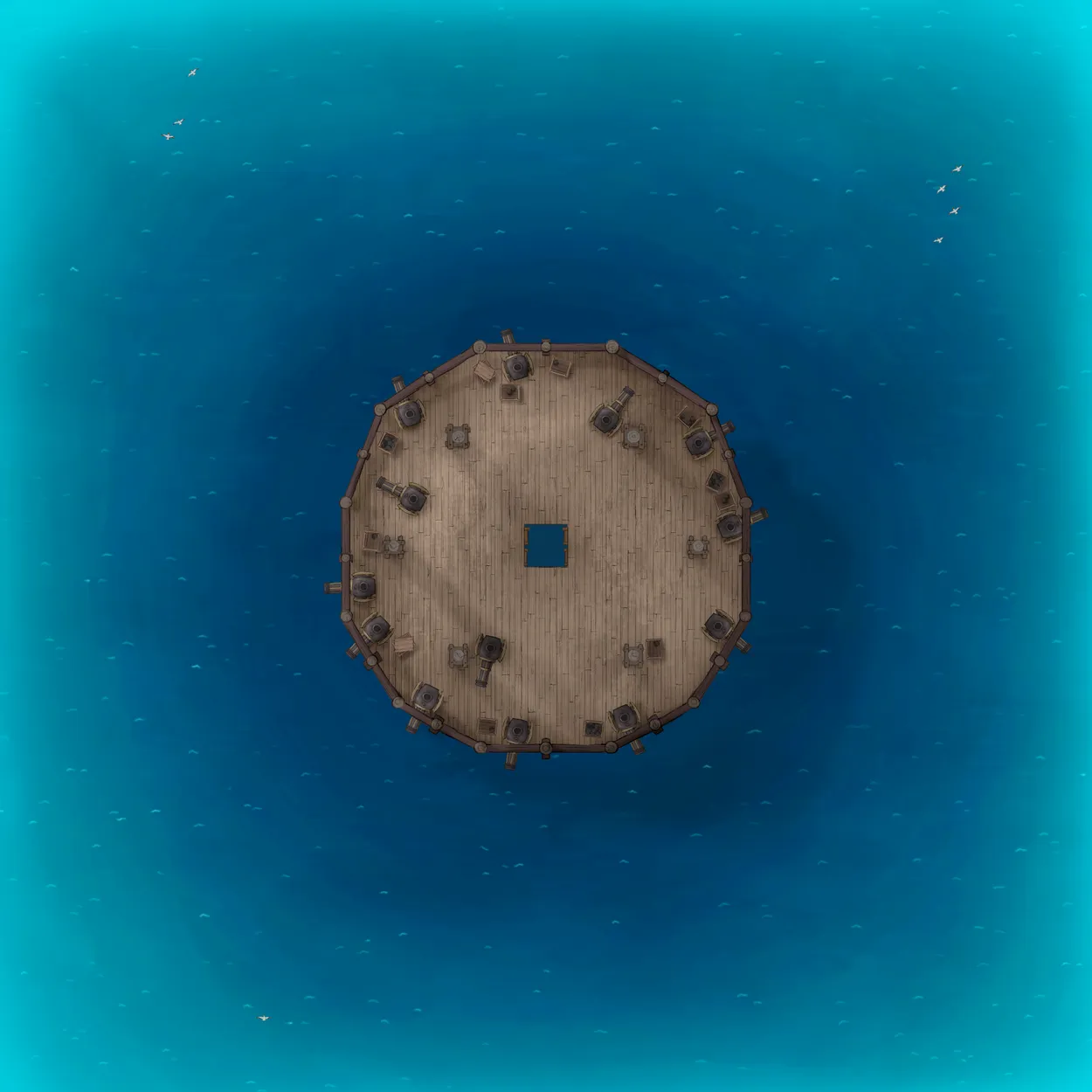 Open Ocean map, Big Outpost Cannons Day variant thumbnail