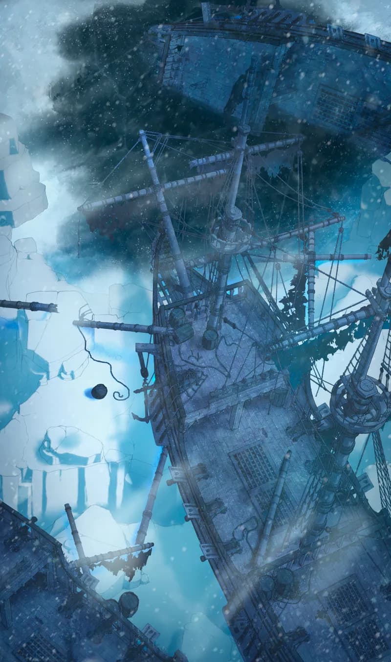 Haunted Ghost Ship Exterior map, Winter Shipwreck Day variant thumbnail